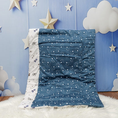 Starry Dreams Baby Bedding Set - 8 Pieces (Bluish Cyan) | Large