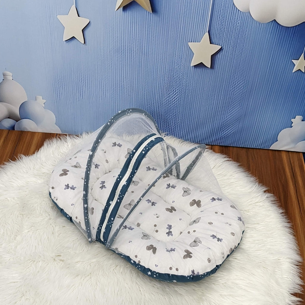 Starry Dreams Baby Bedding Set - 8 Pieces (Bluish Cyan) | Large