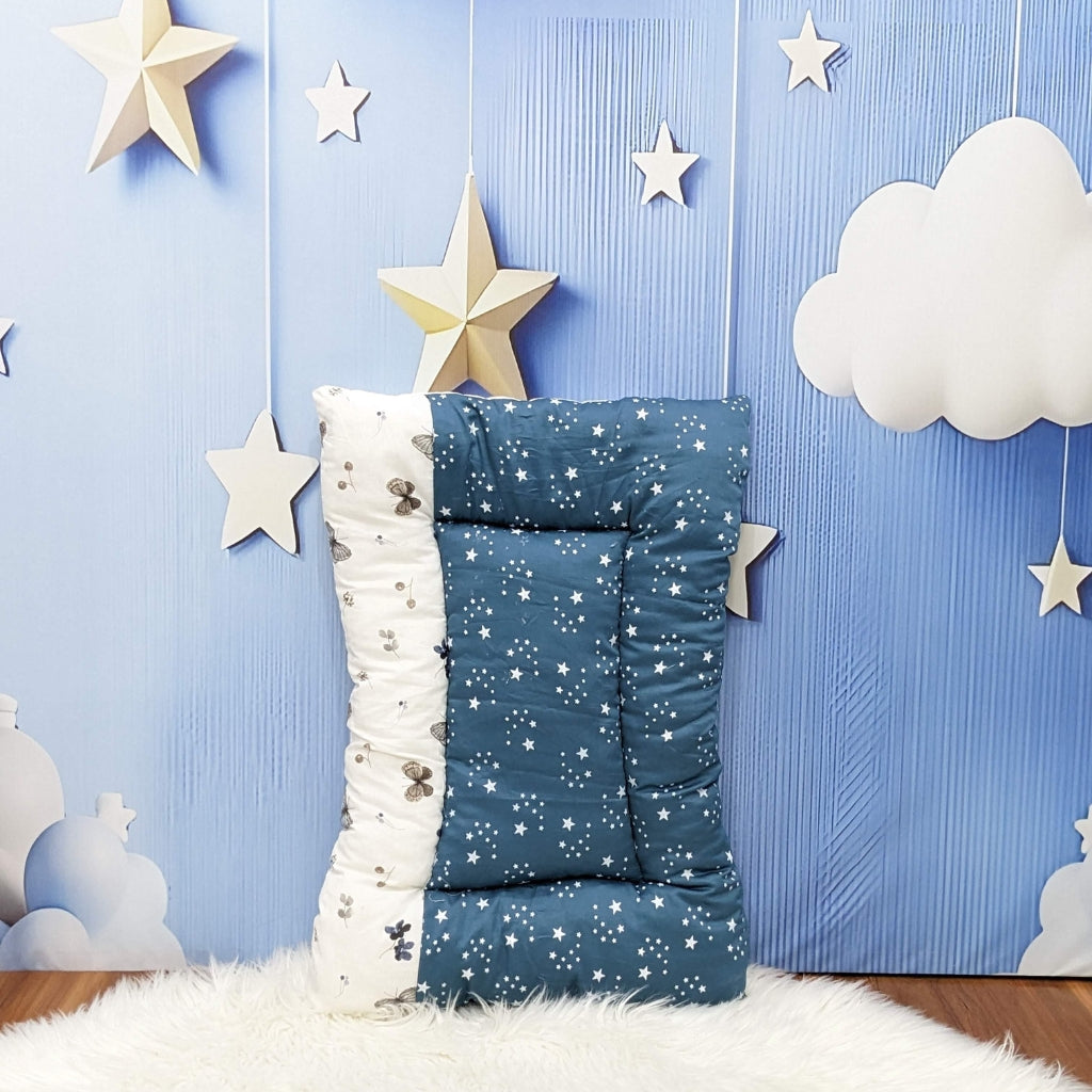 Starry Dreams Baby Bedding Set - 8 Pieces (Bluish Cyan) | Large
