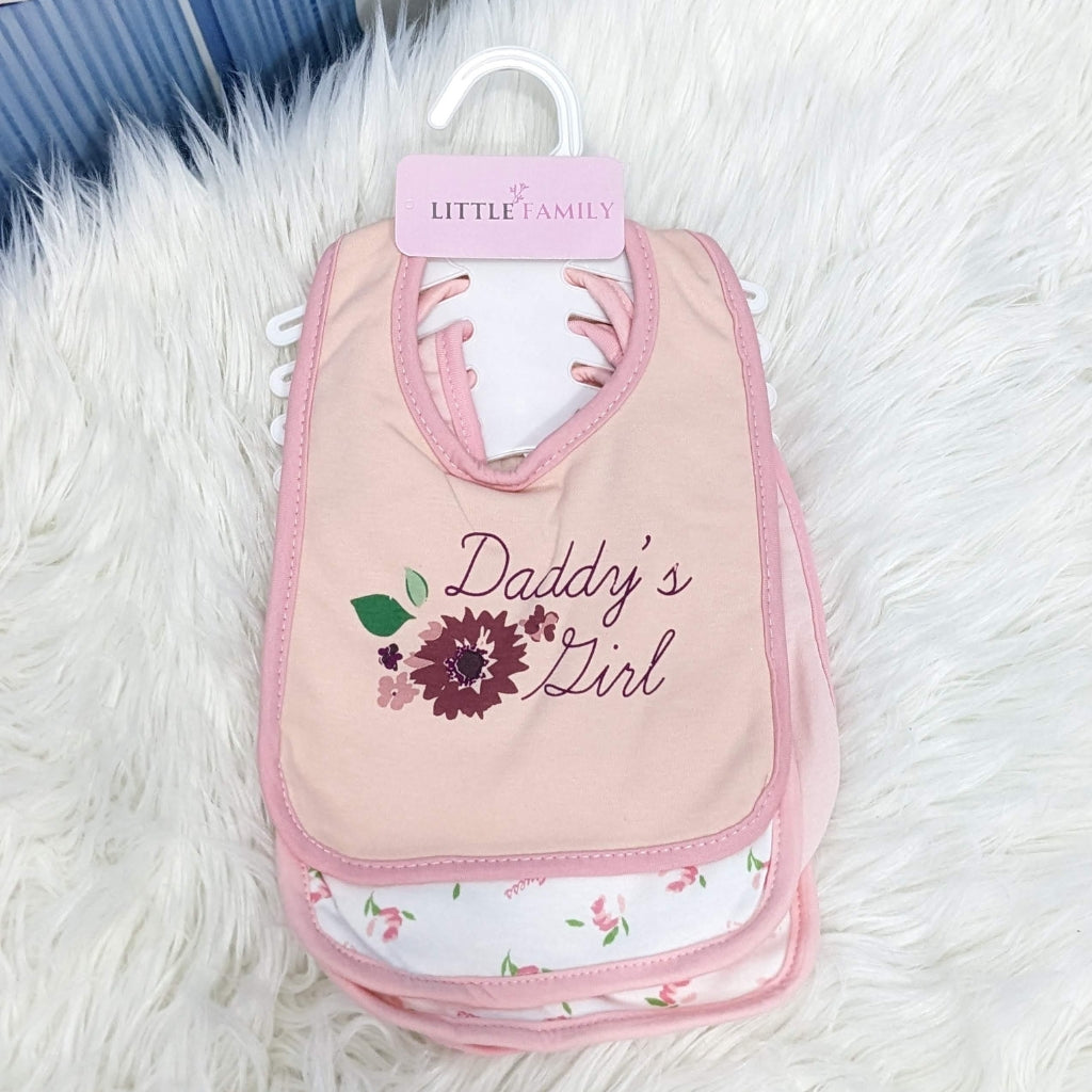 Premium Soft Cotton Absorbent Baby Bibs – 5-Piece | Daddy's Girl