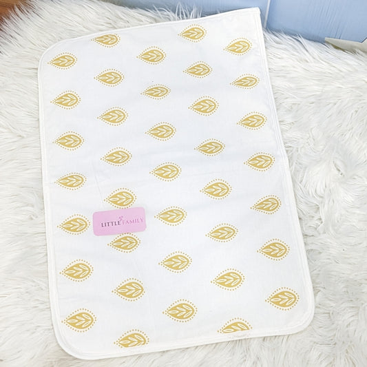 Premium Waterproof Large Baby Diaper Changing Sheet – Yellow Leaf