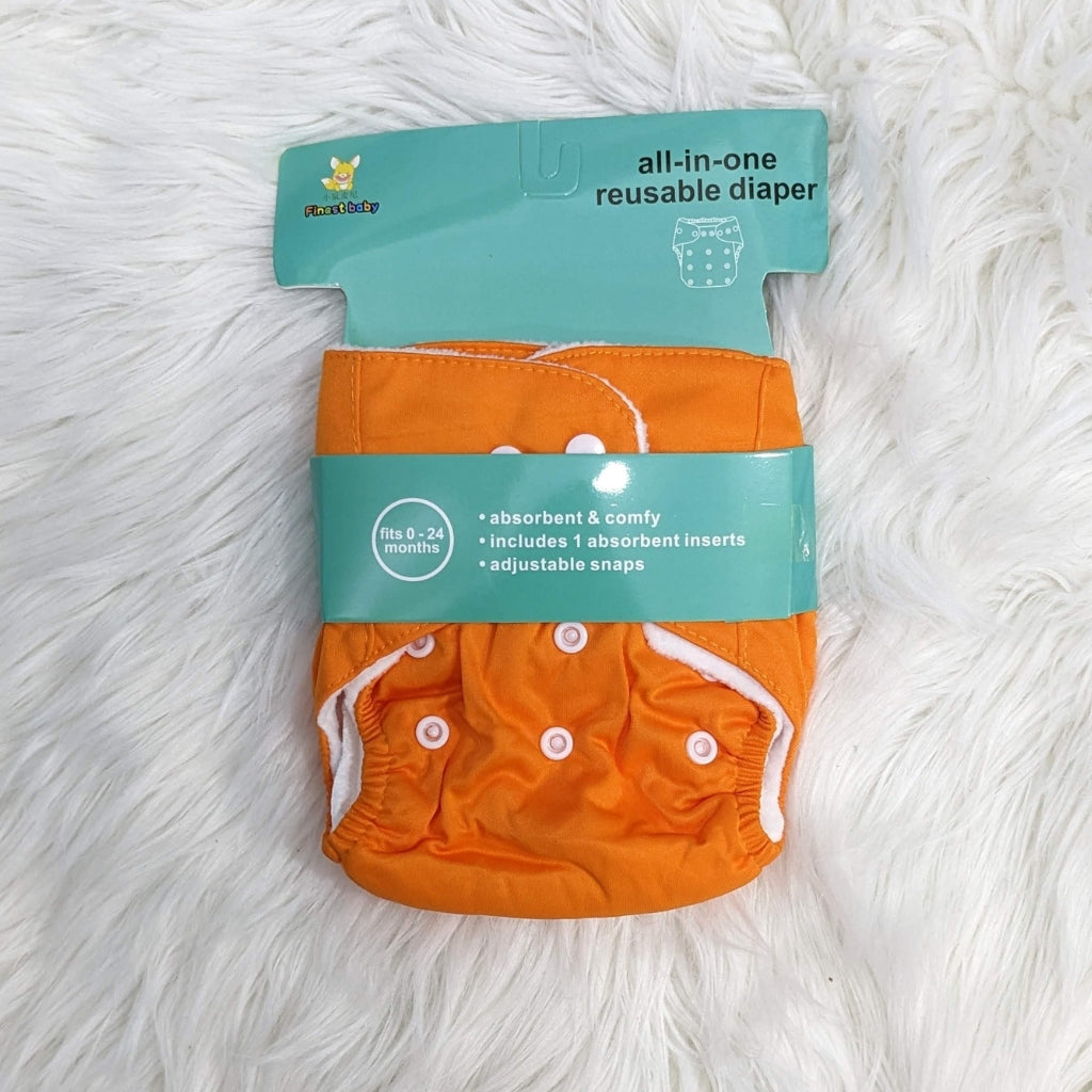 Solid Reuseable Diapers With Linner