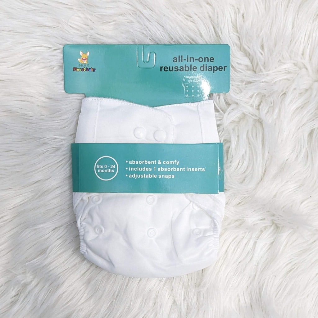 Solid Reuseable Diapers With Linner