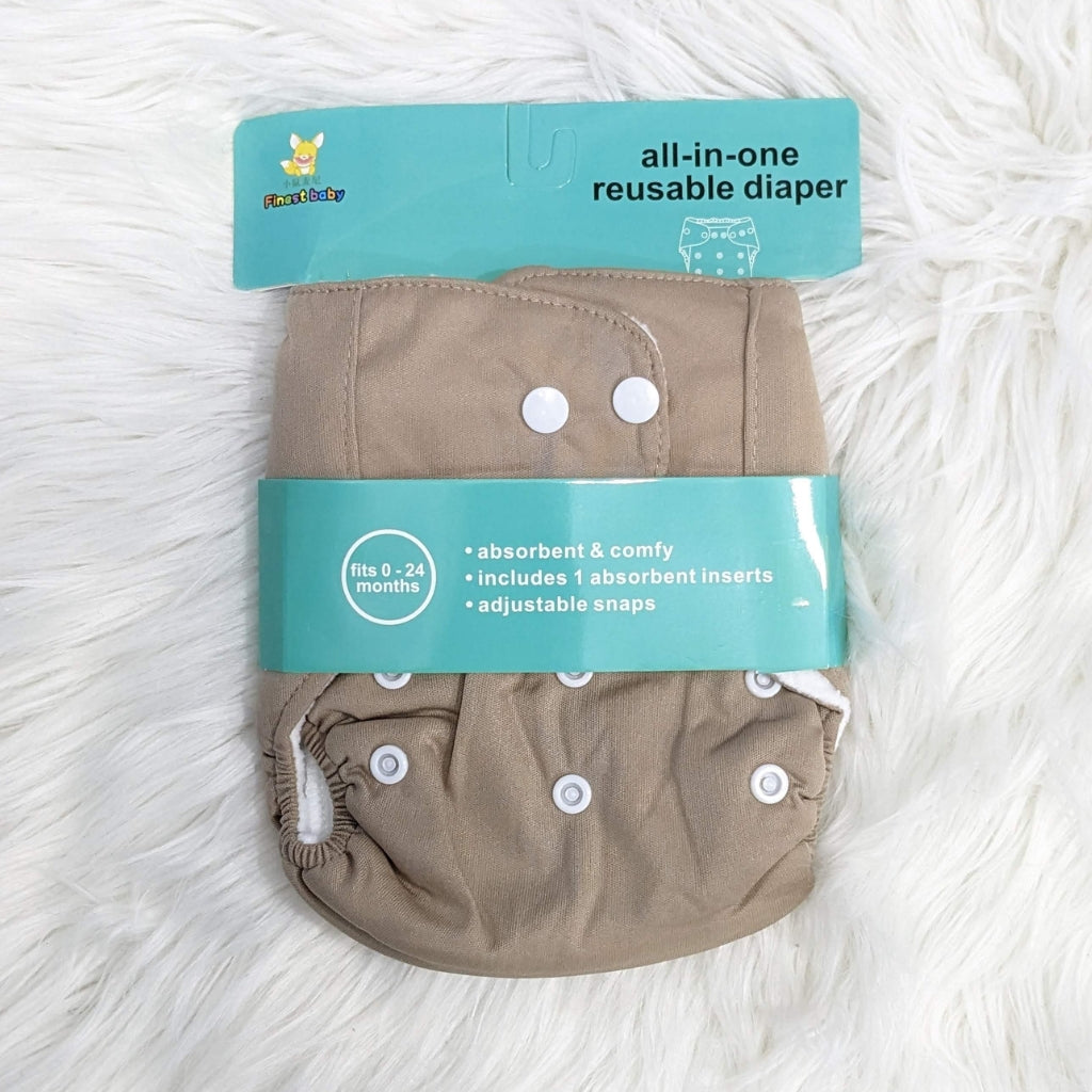 Solid Reuseable Diapers With Linner
