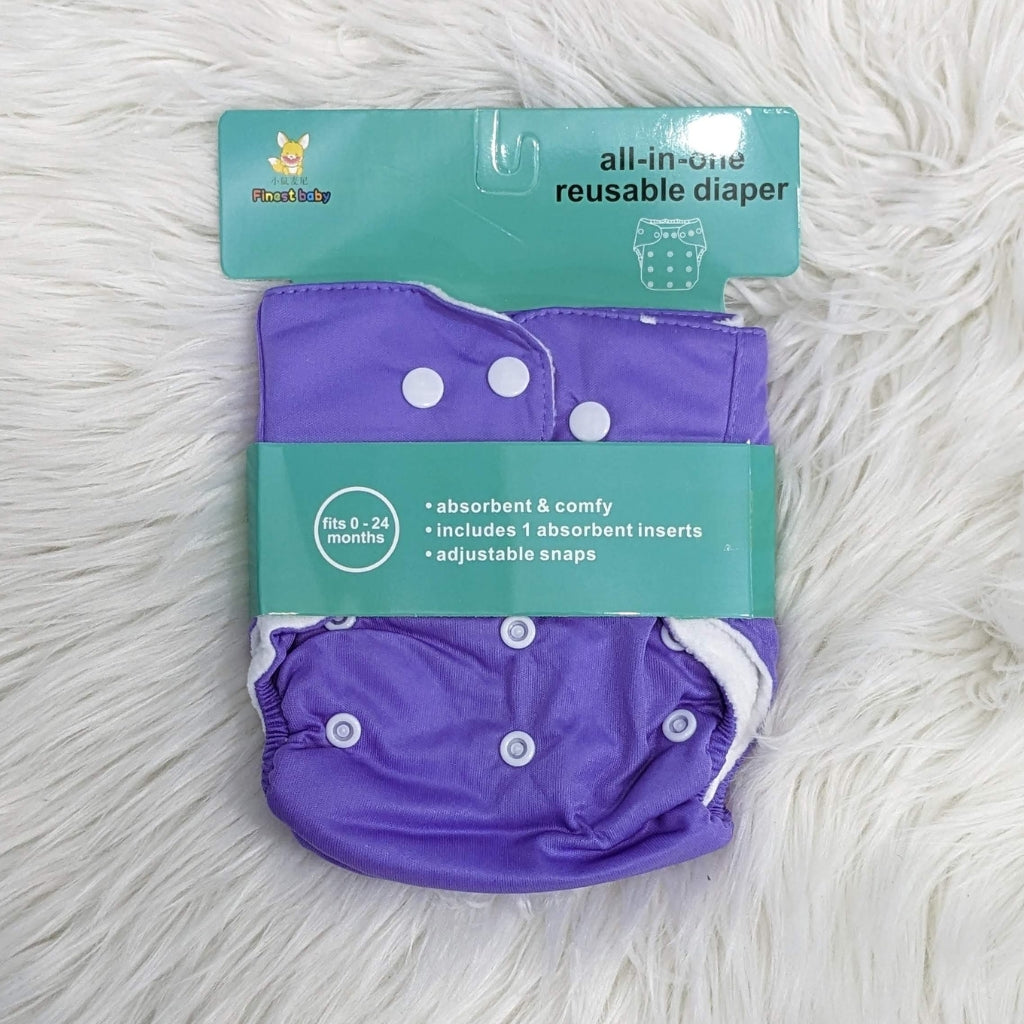 Solid Reuseable Diapers With Linner