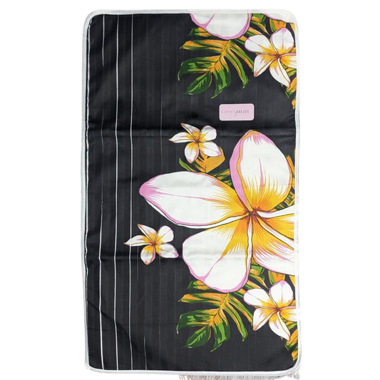Premium Double-XL Waterproof Baby Diaper Changing Sheet – Flowers (Black)