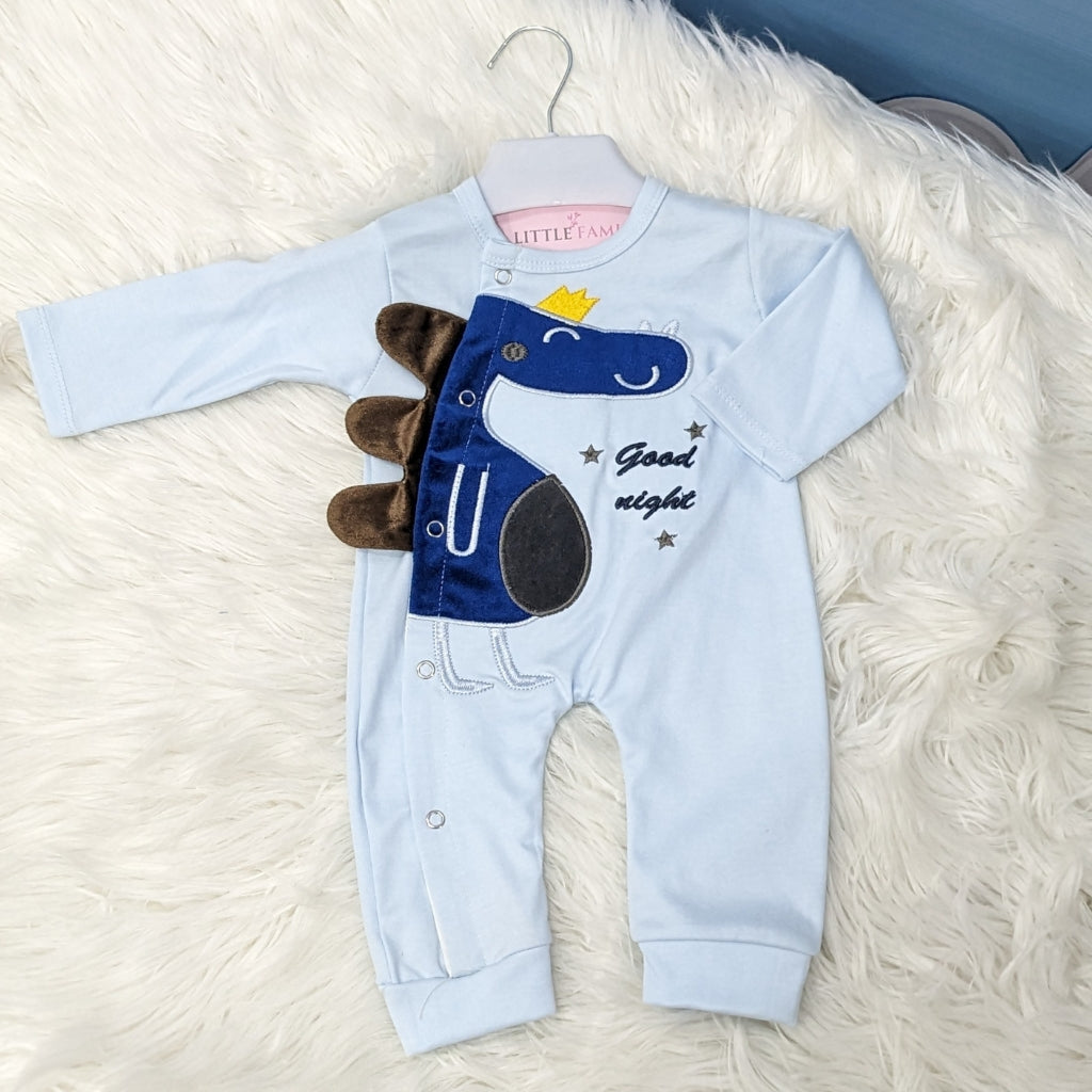 Soft Cotton Dino Romper for Babies – Cute & Comfy One-Piece Suit