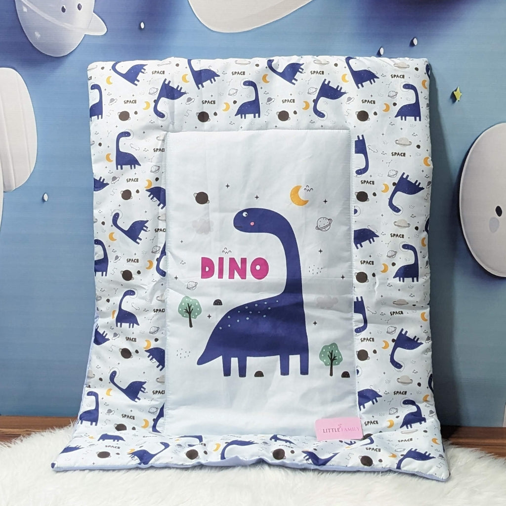 Dino Theme Baby 8 PC'S Bedding Set - (Blue) | Large
