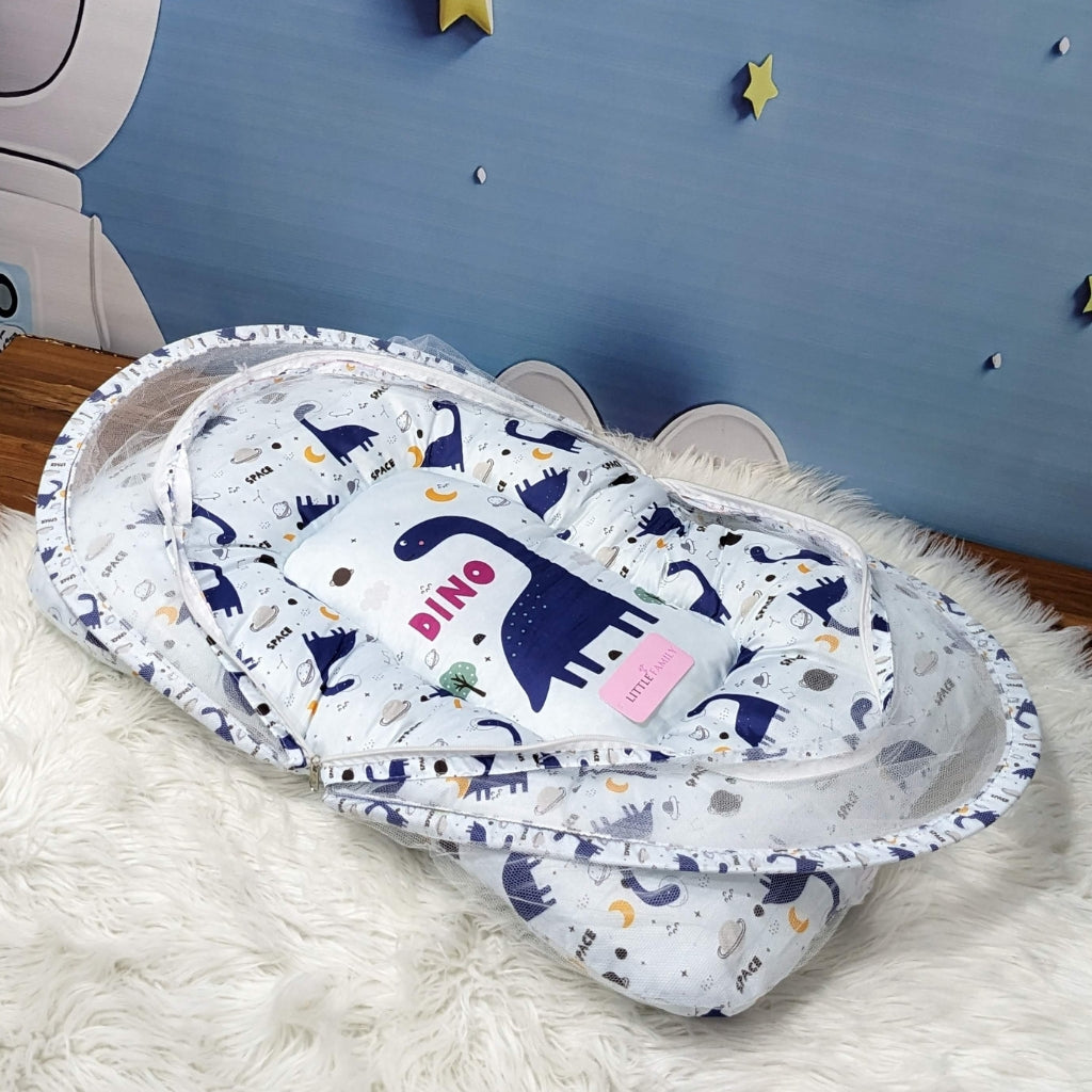 Dino Theme Baby 8 PC'S Bedding Set - (Blue) | Large