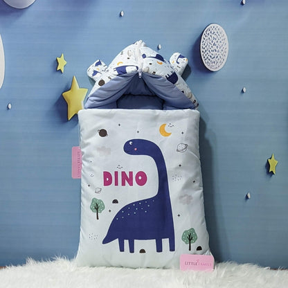 Dino Theme Baby 8 PC'S Bedding Set - (Blue) | Large
