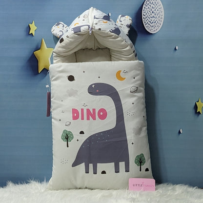 Dino Theme Baby 8 PC'S Bedding Set - (Grey) | Large
