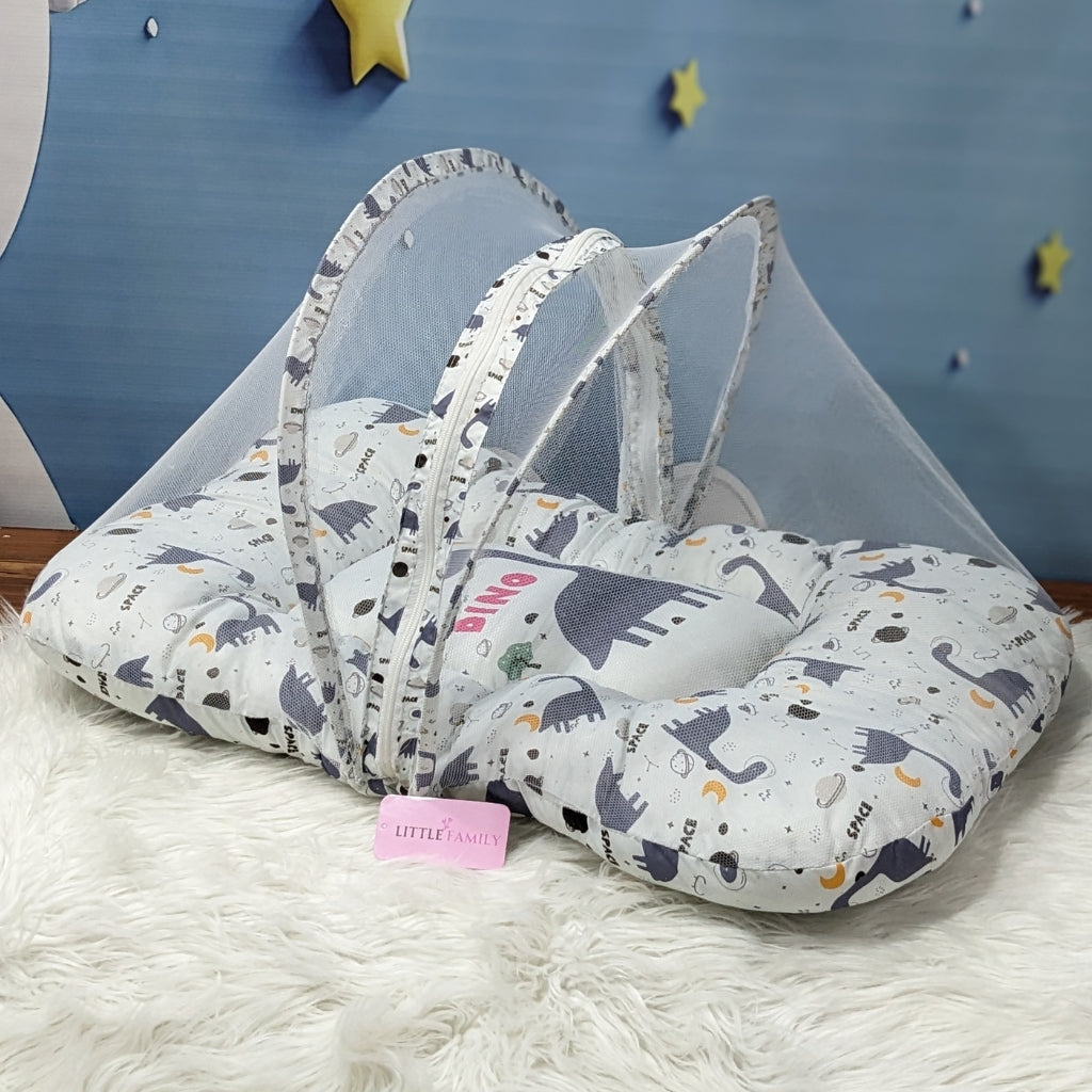 Dino Theme Baby 8 PC'S Bedding Set - (Grey) | Large