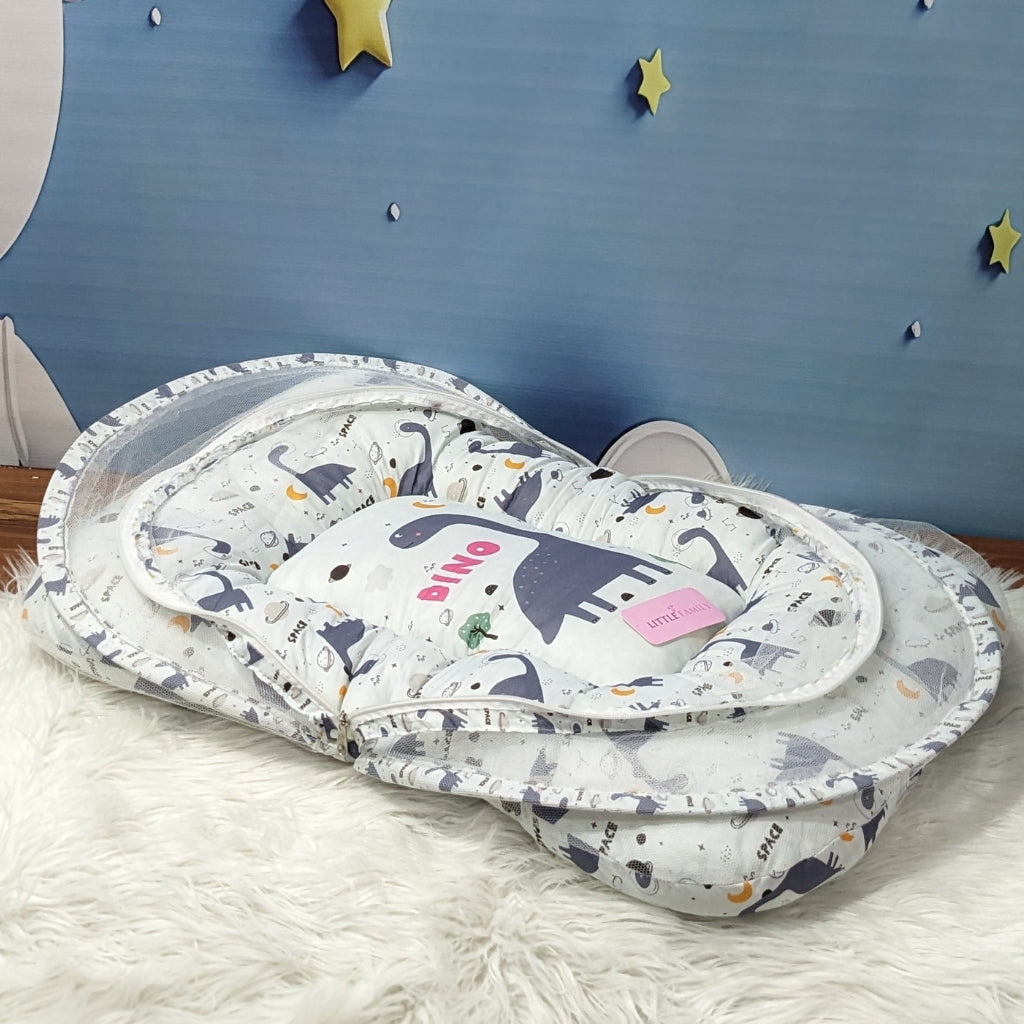 Dino Theme Baby 8 PC'S Bedding Set - (Grey) | Large