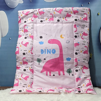 Dino Theme Baby 8 PC'S Bedding Set - (Pink) | Large