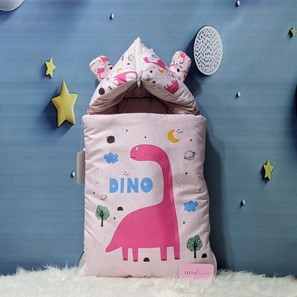 Dino Theme Baby 8 PC'S Bedding Set - (Pink) | Large