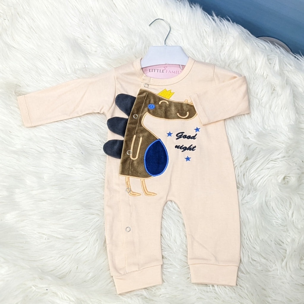 Soft Cotton Dino Romper for Babies – Cute & Comfy One-Piece Suit