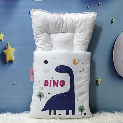 Dino Theme Newborn Baby Carry Nest - Soft Poly Cotton | Blue