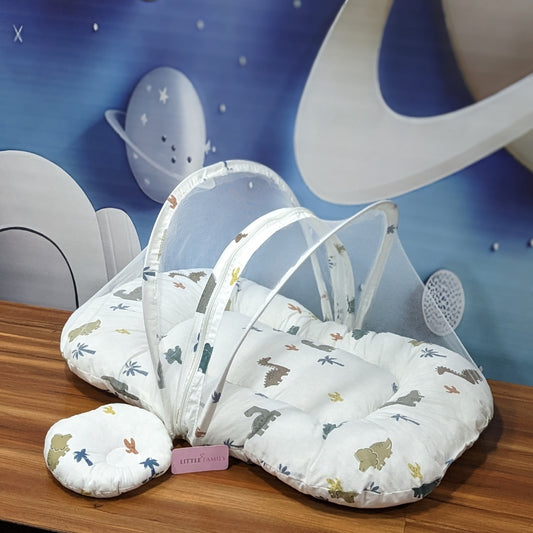 Dino Theme Summer Mosquito Net with Pillow