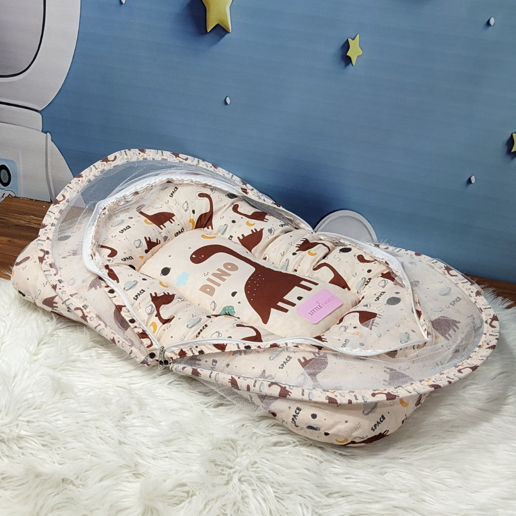 Dino Theme Baby 8 PC'S Bedding Set - (Brown) | Large