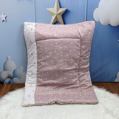 Starry Dreams Baby Bedding Set - 8 Pieces (Dusty Pink) | Large