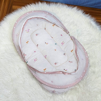 Starry Dreams Baby Bedding Set - 8 Pieces (Dusty Pink) | Large