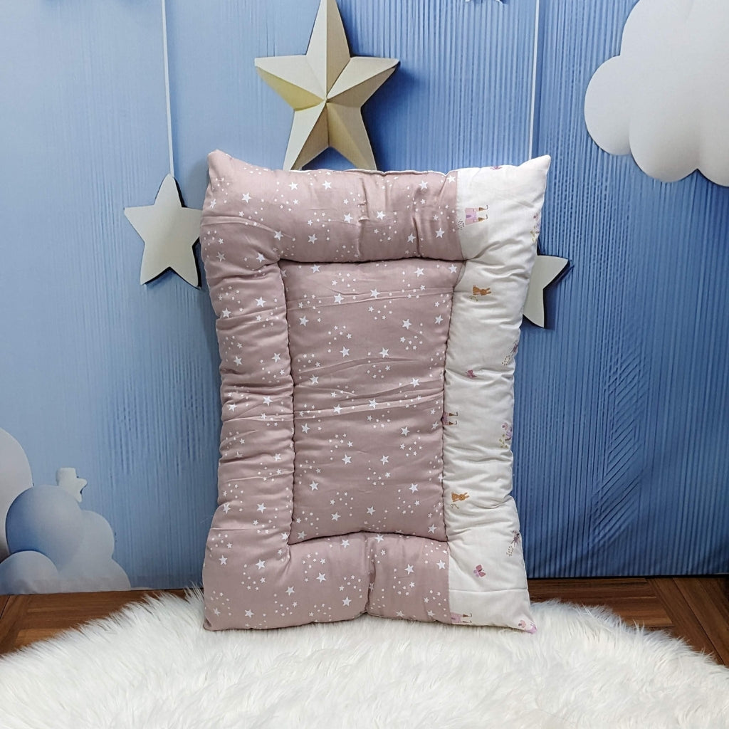 Starry Dreams Baby Bedding Set - 8 Pieces (Dusty Pink) | Large