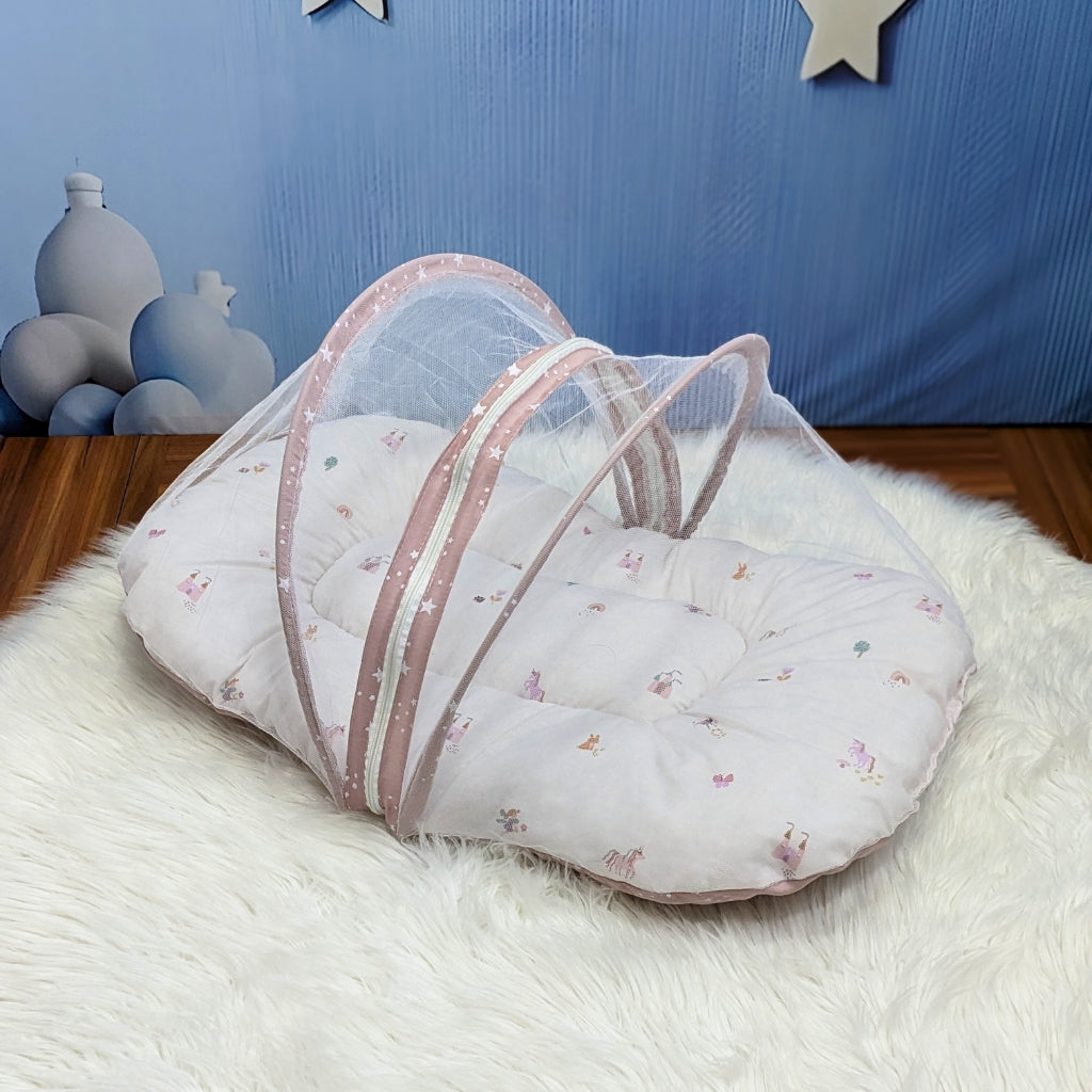 Starry Dreams Baby Bedding Set - 8 Pieces (Dusty Pink) | Large