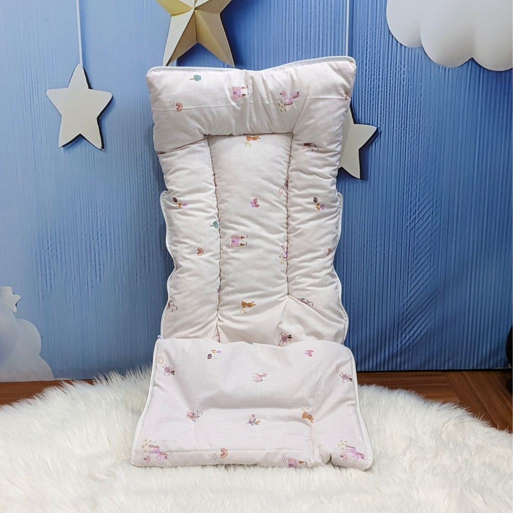 Starry Dreams Baby Bedding Set - 8 Pieces (Dusty Pink) | Large