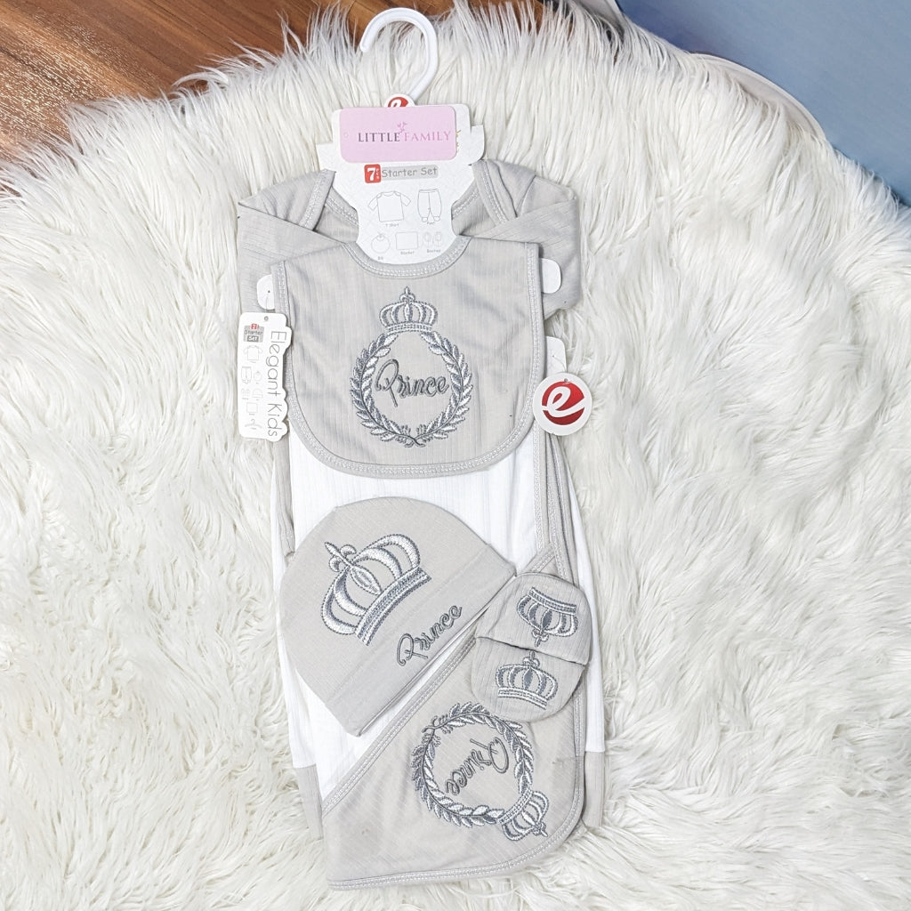 7-Piece Newborn Baby Starter Gift Set – Prince Collection
