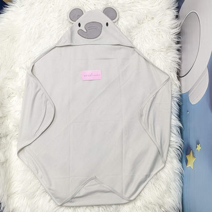 Premium Baby Hooded Wrapping Sheet | Elephant