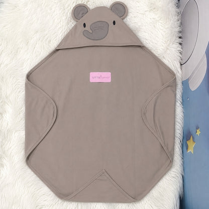 Premium Baby Hooded Wrapping Sheet | Elephant