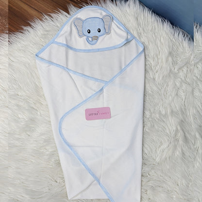 Premium Baby Hooded Wrapping Sheet | Elephant