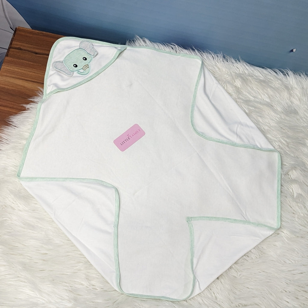 Premium Baby Hooded Wrapping Sheet | Elephant