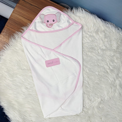 Premium Baby Hooded Wrapping Sheet | Elephant