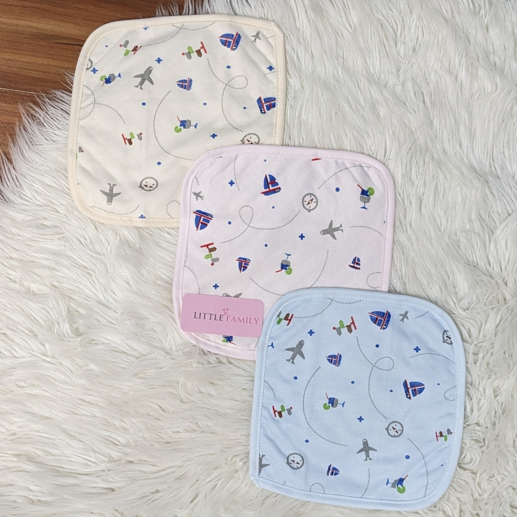 Premium Soft Cotton Baby Face Towels - Aeroplane
