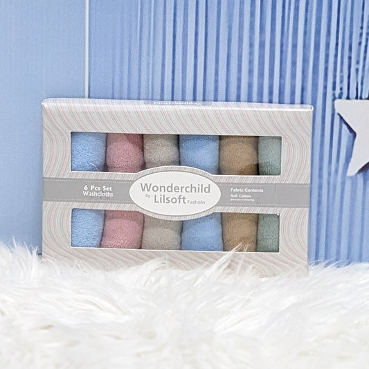 "Wonderchild" Baby Face Towels – Set of 6 | Box Packing