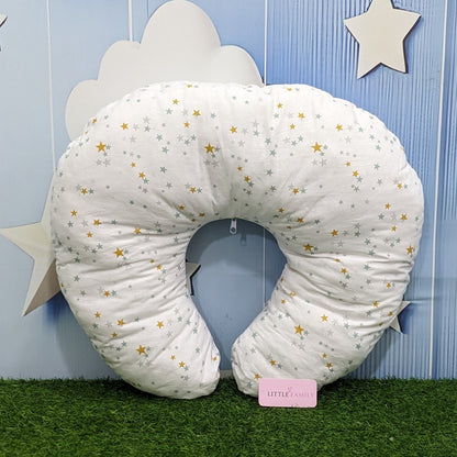 Starry (White) Theme Baby Feeding Pillow – Ergonomic Support for Breastfeeding Moms