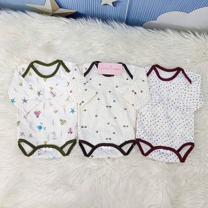 Premium Baby Bodysuits – Pack of 3 | Fish Print