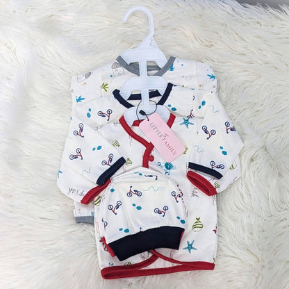 Newborn 3-Piece Cotton Outfit Set – Soft & Breathable