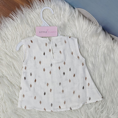 Premium Baby Frock Set with Nappy & Headband