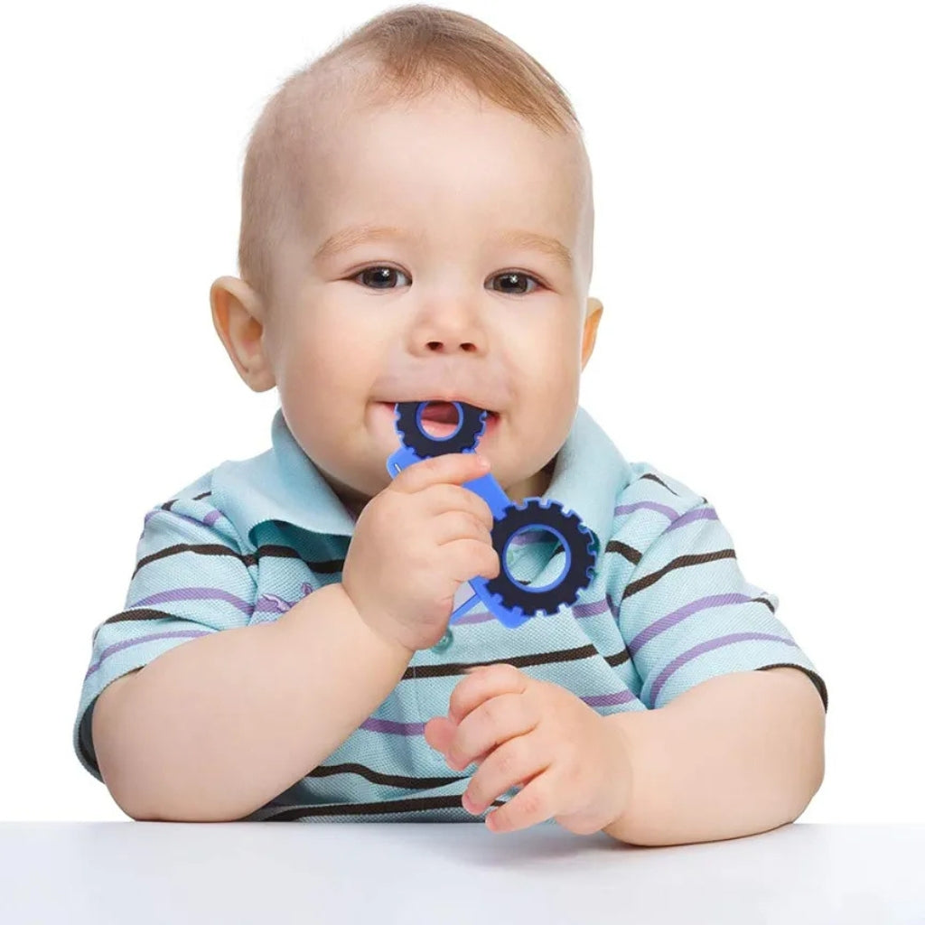Silicone Tractor Baby Teether Toy