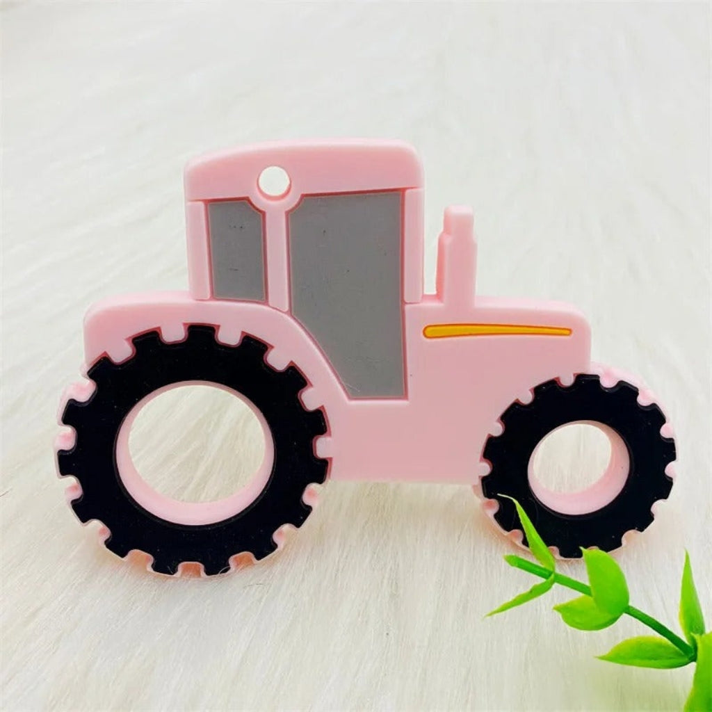 Silicone Tractor Baby Teether Toy