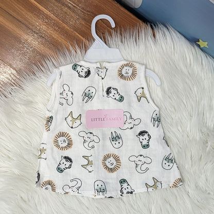 Premium Baby Frock Set with Nappy & Headband