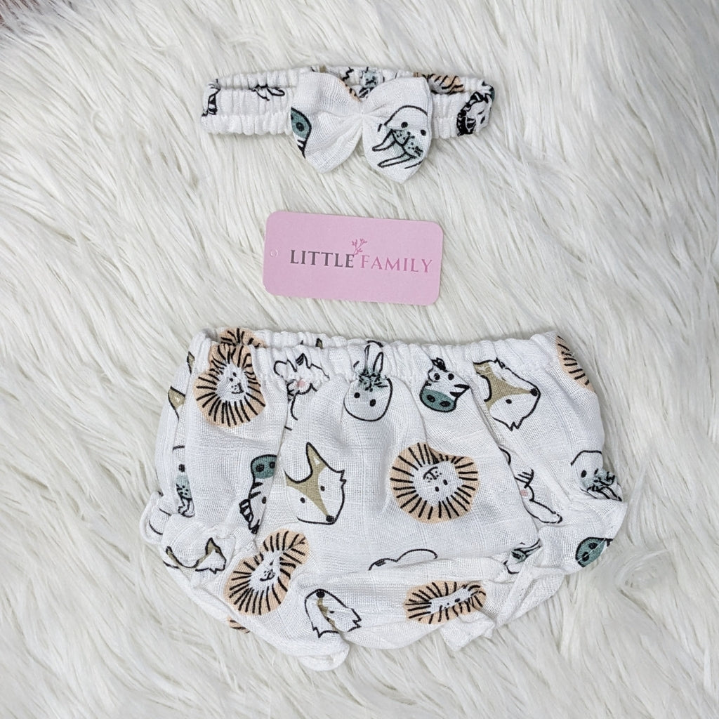 Premium Baby Frock Set with Nappy & Headband