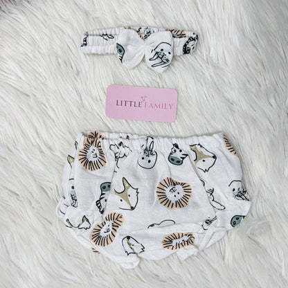 Premium Baby Frock Set with Nappy & Headband