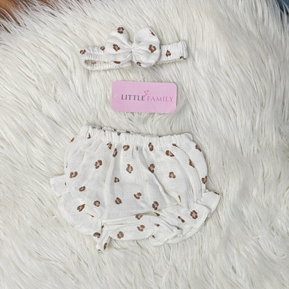 Premium Baby Frock Set with Nappy & Headband