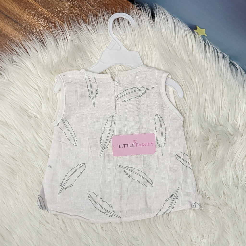 Premium Baby Frock Set with Nappy & Headband