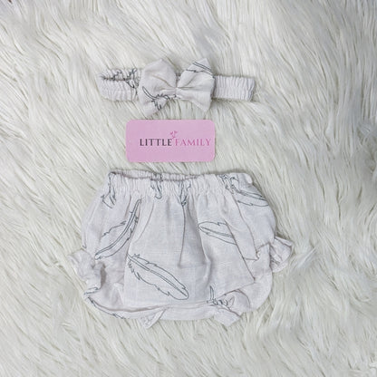 Premium Baby Frock Set with Nappy & Headband