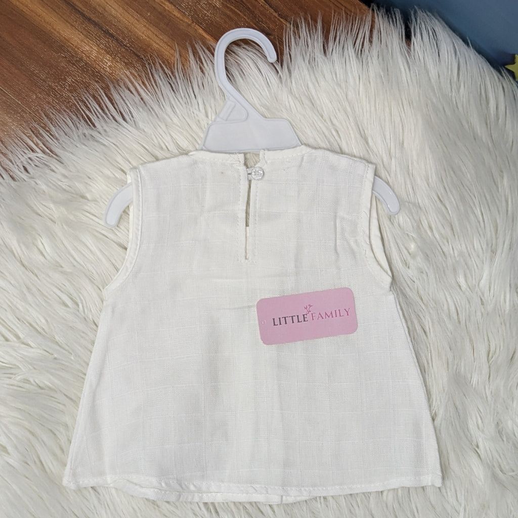 Premium Baby Frock Set with Nappy & Headband