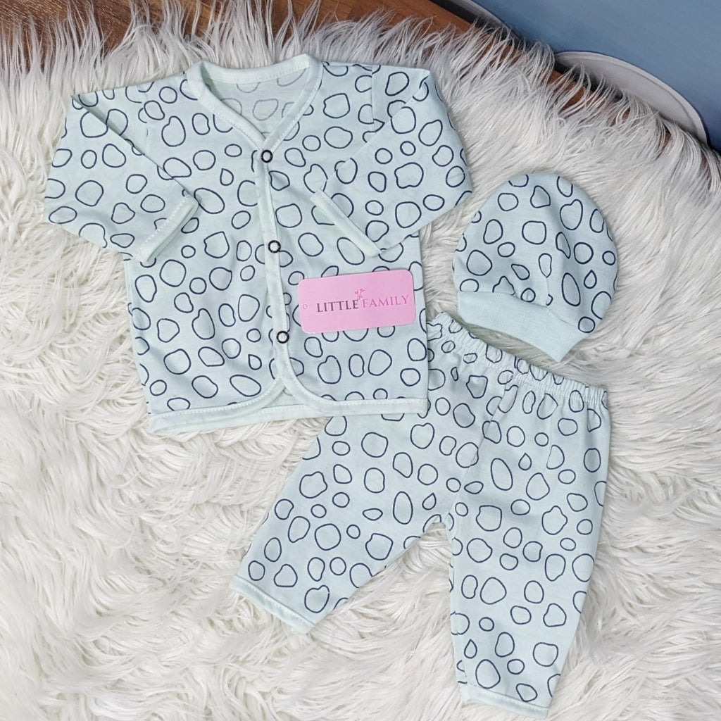 Newborn 3-Piece Cotton Outfit Set – Pack of 3